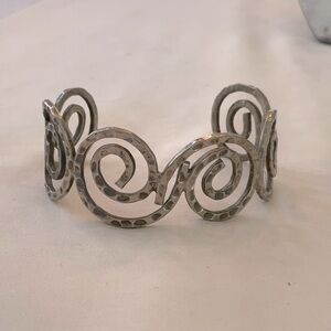 Silver open work bracelet